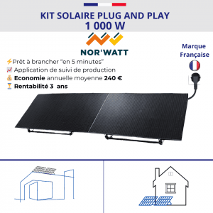 Kit panneau solaire Plug and play 1000 W