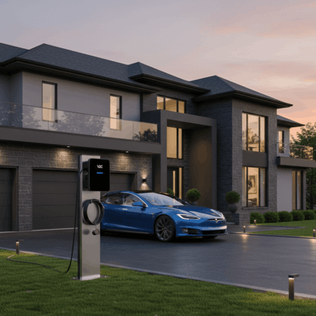 Borne V2C sur pied - Différents Types de Bornes de Recharge 2026