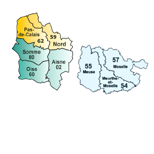 Zone de couverture - Hauts-de-France et Grand Est